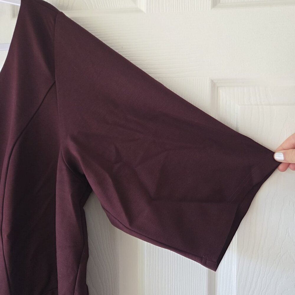 City Chic Dress 2XL Cute Girl Elbow Sleeve Dress Size XXL NWT $90 Ox Blood - Picture 7 of 10